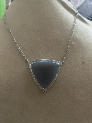 Studio Barse Sterling Silver Overlay Bronze Gray Agate Pendant 16” Necklace - Image 1 of 4
