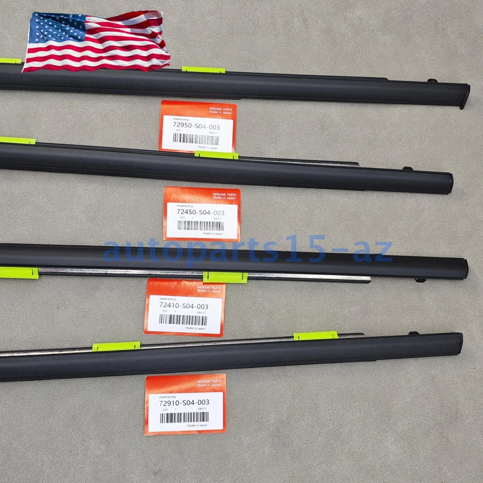 New Belt Weatherstrip Window Seal Molding Set For 96-00 Honda Civic Sedan !NEW Foto 4 de 4