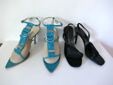 Lot 2 paires escarpins cuir talons hauts T 37 marques GML et Richard Tyler