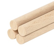 Wooden Dowel Rods, 20mm 3/4 x 16 Inch Round Wooden Rod for DIY,Pack of 4