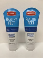 O'Keeffe's for Healthy Feet Foot Cream 3 oz Travel Size Tube for Dry Feet 2 Lot
