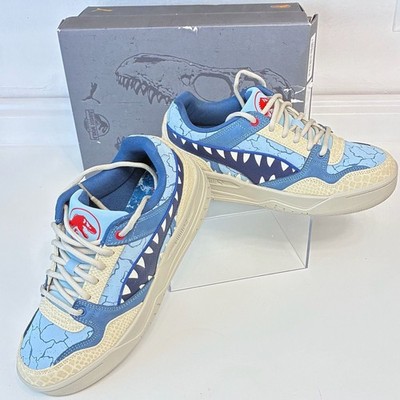 PUMA x Jurassic World Rebound Retro Sneakers Seafoam-Navy-Creamy Vanilla