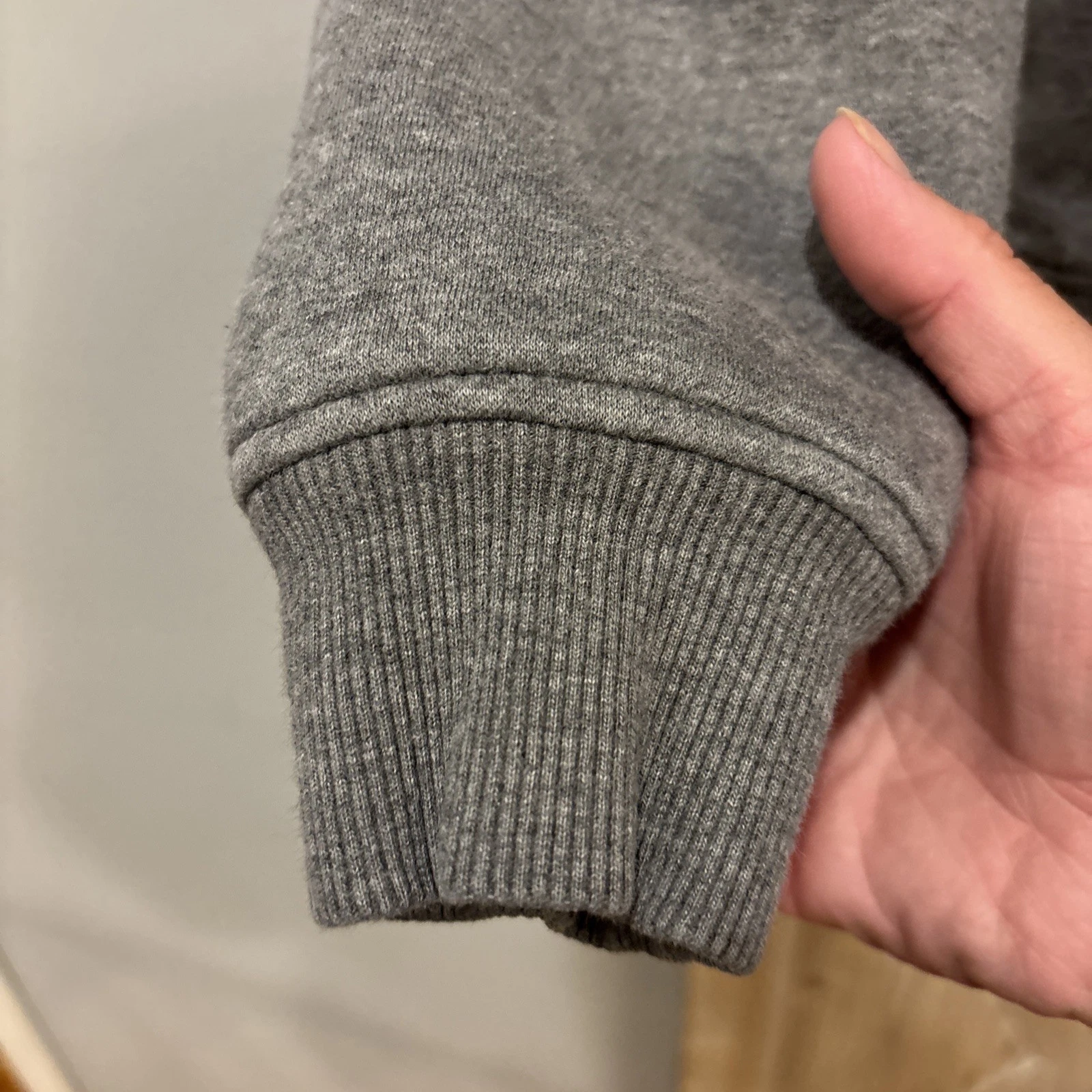 Felpa Michael Kors in cotone con cappuccio e zip grigia con fodera in sherpa donna S