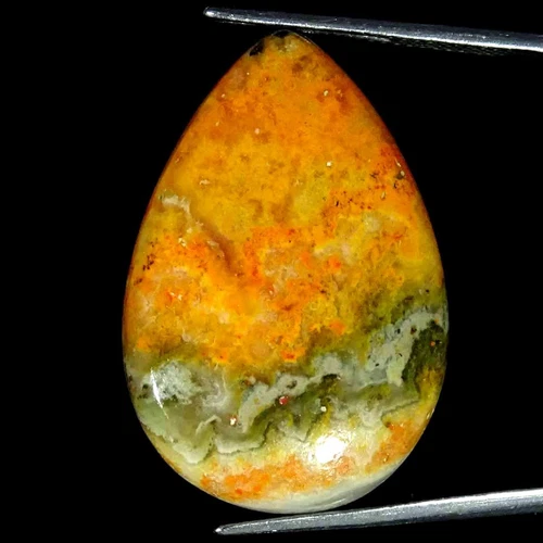 20.50Cts Natural Bumble Bee Jasper Pear Cabochon Loose Gemstone