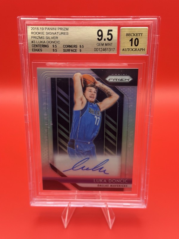 2018-19 Panini Prizm Rookie Signatures Silver #3 Luka Doncic BGS 9.5 Auto 10 RC