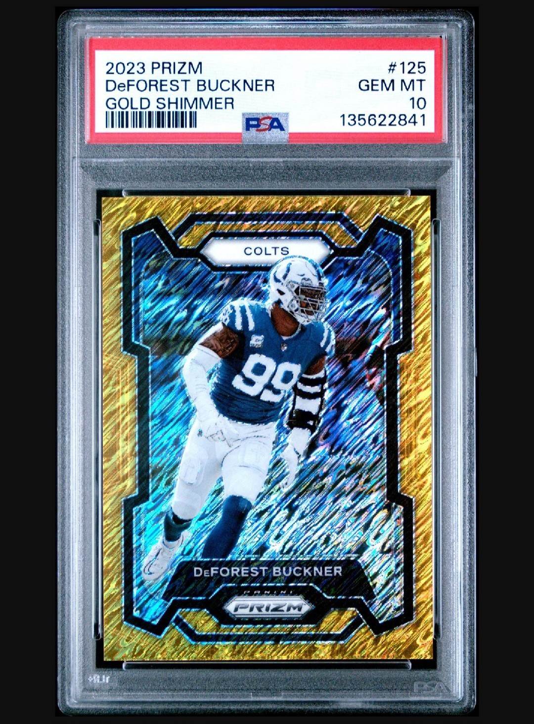 2023 Panini Prizm #125 DeForest Buckner Gold Shimmer 10/10 PSA 10 Gem Mint 💎