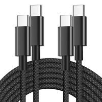 2X Usb C Ladekabel 3M, 100W Pd Schnellladen, Nylon Typ C Kabel