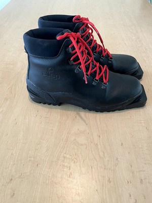 ALICO Black Leather Nordic Backcountry Touring 75mm Ski Boots US Men's 10 M