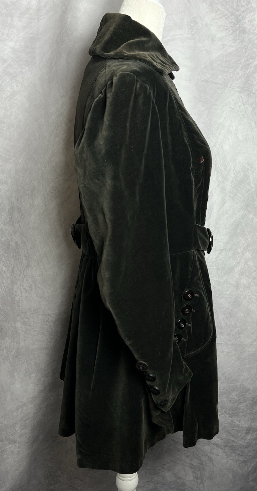 Vintage Edwardian Early 1900s Percival E. Palmer Brown Velvet Jacket Silk Lining