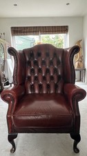 Chesterfield Vintage Oxblood Fireside Lovely Antique Chair 