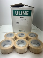 (36) ULINE S-662 2" x 110yds 2mil PACKING / SHIPPING CLEAR PVC TAPE ROLLS