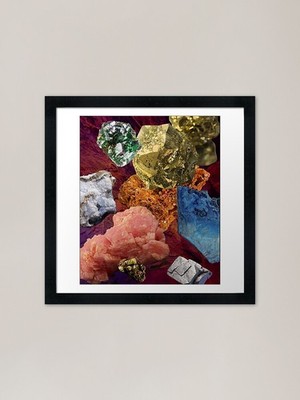 Bunte Digital Foto Collage Rock gerahmt Wandbild Poster Leinwanddruck Bild