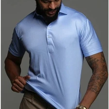 Collars & Co Semi-Spread Dress Collar Polo Shirt Size Small New Office Career