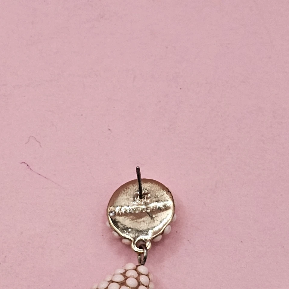 PENDIENTES COLGANTES BORLA CUENTAS CHUCHERÍA DECLARACIÓN BOHO ROSA Foto 4 de 4