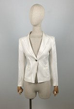 GIANNI VERSACE COLLECTION Women's White Designer One Button Blazer Size 42