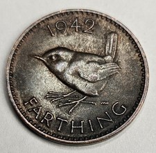 1942 Great Britain Farthing - Bronze Coin - British - World Coin - UK