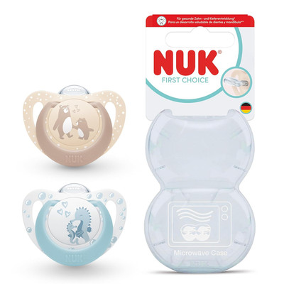 NUK First Choice Baby Schnuller | 0-6 Monate | Orthodontische Schnuller | Beruhi