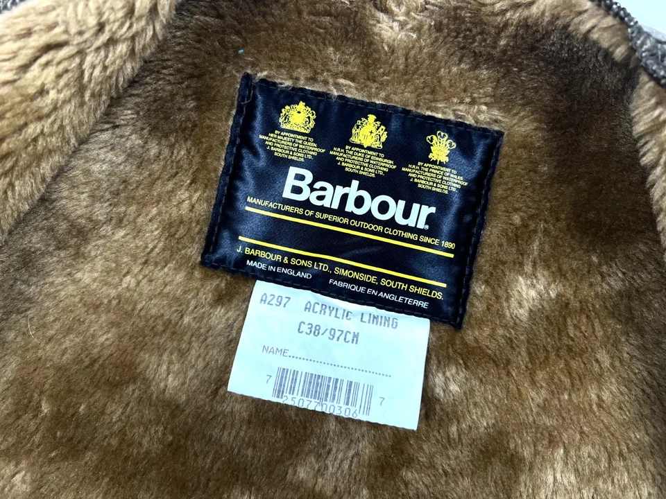 Vintage Barbour A297 Pile Lining Faux Fur Acrylic C38 Liner Gilet for Wax Jacket - Image 4 of 4