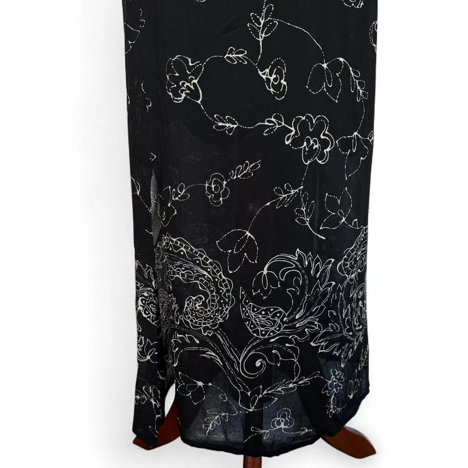 Vintage Donna Ricco Tie Back Maxi Dress - 90's / Grunge / Whimsygoth - Image 2 of 4