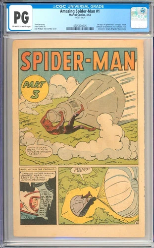 Amazing Spider-Man #1 (Page 7 Only) Origin Silver Age Marvel Comic 1963 CGC PG