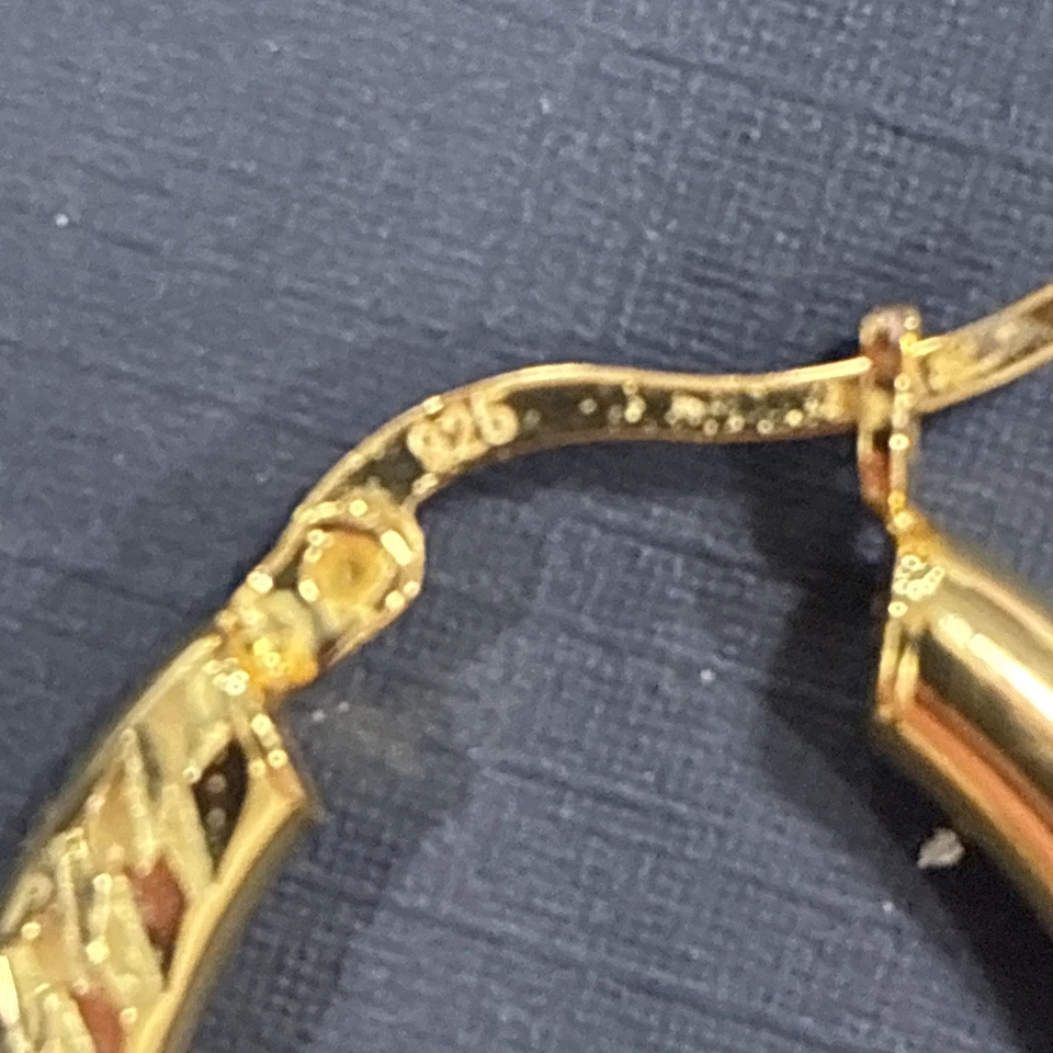 Pendiente de aro Bellezza 925 tono dorado Foto 4 de 4