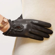 Ladies Woman Genuine Nappa Leather Drive Dress Unlined Gloves On Sale L097N