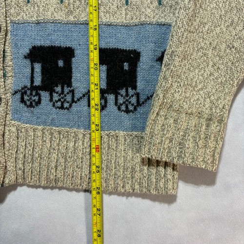 Vintage Woolrich Wool Cardigan Button Up Sweater Cottagecore Grandma Amish Sz M - Picture 9 of 9