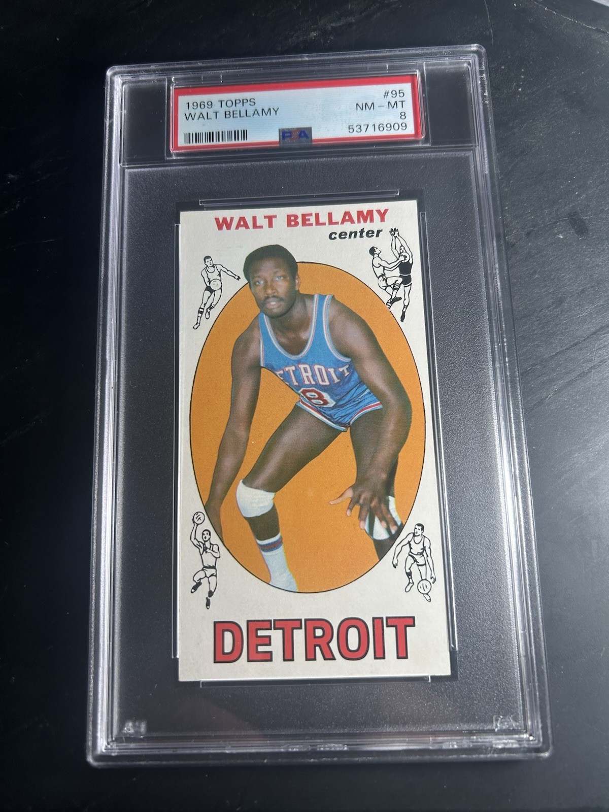 1969 Topps #95 Walt Bellamy PSA 8 Detriot Pistons HOF