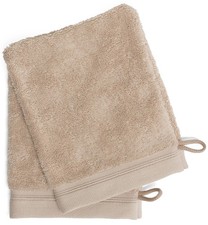 Body French-Style Bath Mitt 2-Pack - Tan/Tan