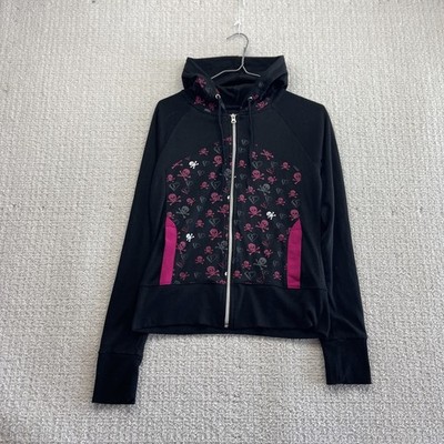 Y2K Digital Clothing Hoodie Full Zip Skull / Broken Heart Emo Goth Cyber Wom S
