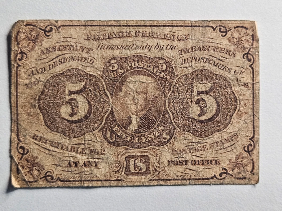 Circulated Uncertified $5 US Fractional Paper Currency for sale | eBay