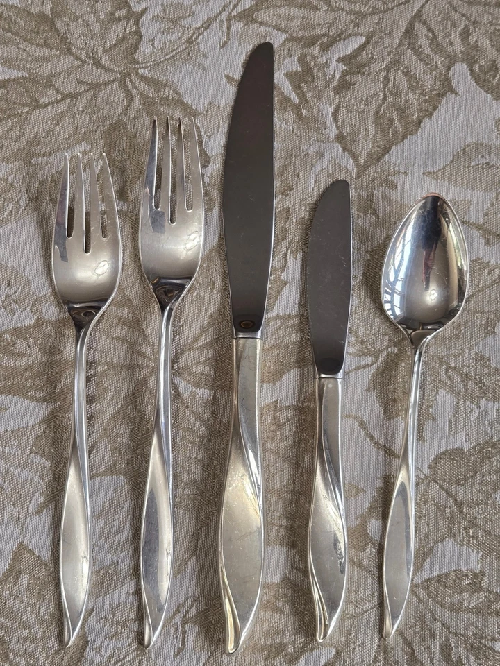 Sterling Silver Flatware "Vivant" by Oneida set of 4 place settings - 20 pieces - Image 3 of 4