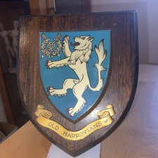 Wooden Shield plaque Old Harrovians Harrow School