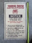 Original Vintage Car Wash Sign Metal Foaming Brush