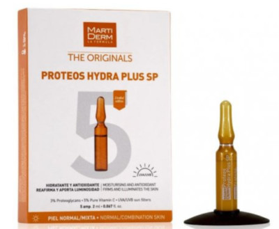 Face Serum Ampoules MartiDerm The Originals Proteos Hydra Plus SPF15, 5pcs