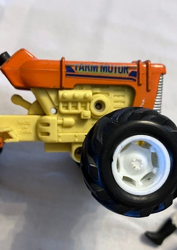 Vintage New-Ray Diecast Farm Motor Tractor and Marx Plastic Farm Implements - Picture 10 of 19