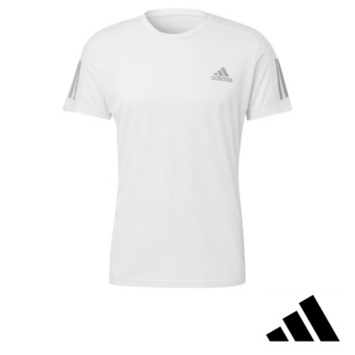 adidas Men Aeroready Own The Run Running Training Tee White Large New w/tags