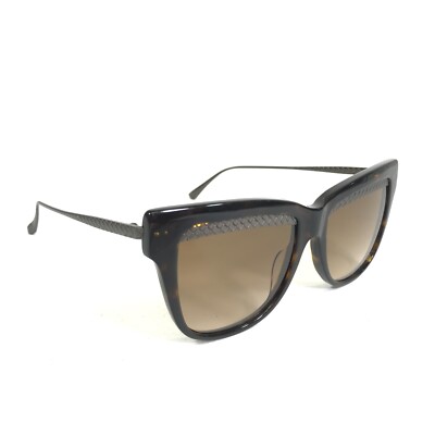 Bottega Veneta Sunglasses BV0014S 003 Brown Quilted Leather Butterfly Frames Bottega Veneta Brown Butterfly Sunglasses for Women for sale  main image 4
