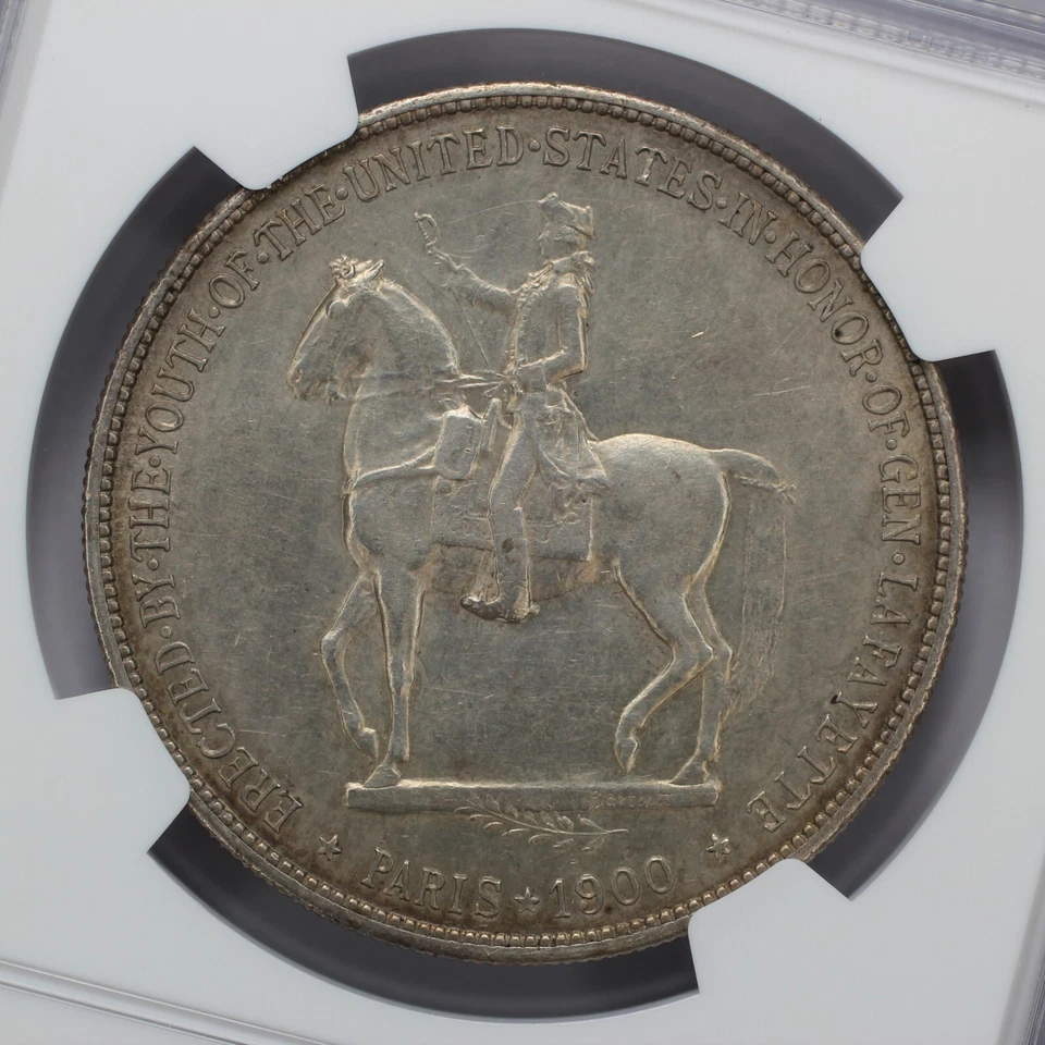 1900 Lafayette Silver Dollar NGC AU Details OBV SCRATCHED - Image 4 of 4