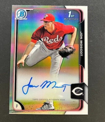 2015 Bowman Chrome 1st Jon Moscot #BCAP-JMO Cincinnati Reds Refractor AUTO /499