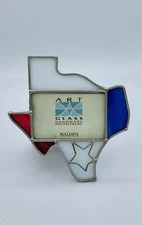 MALDEN TEXAS Lone Star State International Design Photo Art Glass Picture Frame