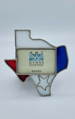 MALDEN TEXAS Lone Star State International Design Photo Art Glass Picture Frame