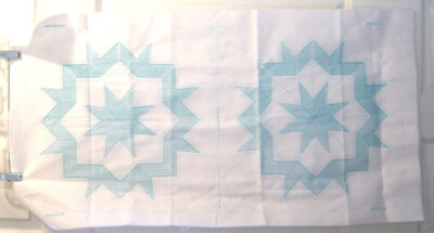 Embroidery Cross Stitch Quilt Block Pattern Base Fabric Squares Lot of 6