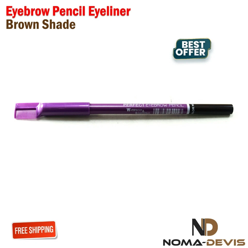 Eyebrow Pencil Eyeliner Pen with comb Makeup Cosmetic Tool Waterproof Brown - Image 4 of 4