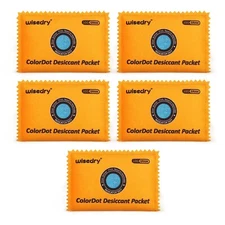 100g [5 Packs] Reusable Desiccant Packs for Storage, Color Indicating Silica Gel
