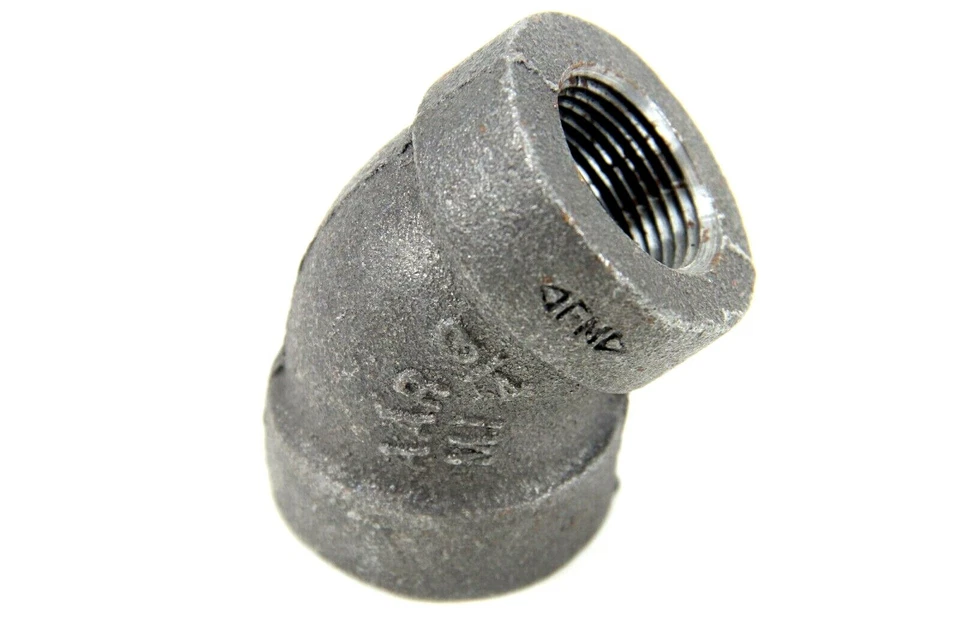 New Anvil 3/4" NPT Malleable Iron 45° Elbow 0310510805 300 WSP 2000 WOG - Image 2 of 3