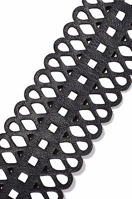 Tory Burch Perforated Leather Statement Belt‎ Dark Navy NWT XXS NWT Tory Burch Perforated Belt Navy Blue Leather waist  main image 2
