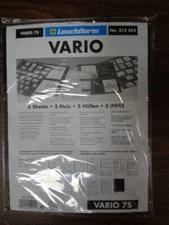7S VARIO BLACK Lighthouse Stock pages pack of 5 Dbl. sided NEW 7 Row
