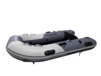 Ruderboot Aqualela Schlauchboot Ruderboot 230 Aluboden Gummiboot Grau