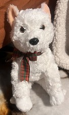 TY BEANIE BUDDIES KIRBY THE TERRIER DOG 10  PLUSH 2003 WHITE RETIRED BEANIE